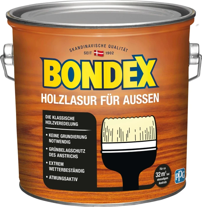 Bondex Holzlasur außen kalkweiß, 2.5l