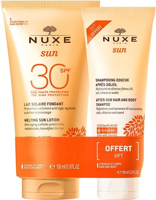 Nuxe Sun Melting Sun Lotion LSF30 + After Sun Shampoo 100ml Geschenkset