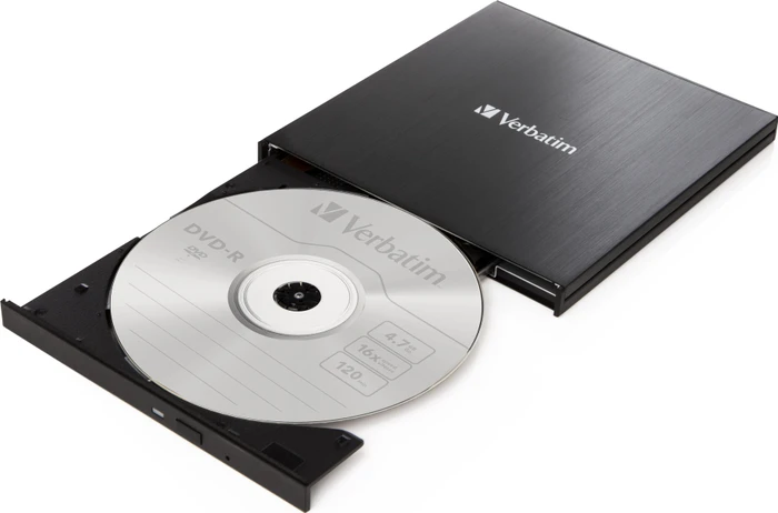 Verbatim Externer CD/DVD-Brenner, SlimLine, USB-C 3.0