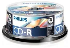 Philips CD-R 80min/700MB, 52x, 25er Spindel