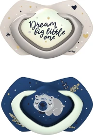 Canpol Babies Sleepy Koala Light touch Schnuller, 18+M, Silikon, blau/beige, 2 Stück