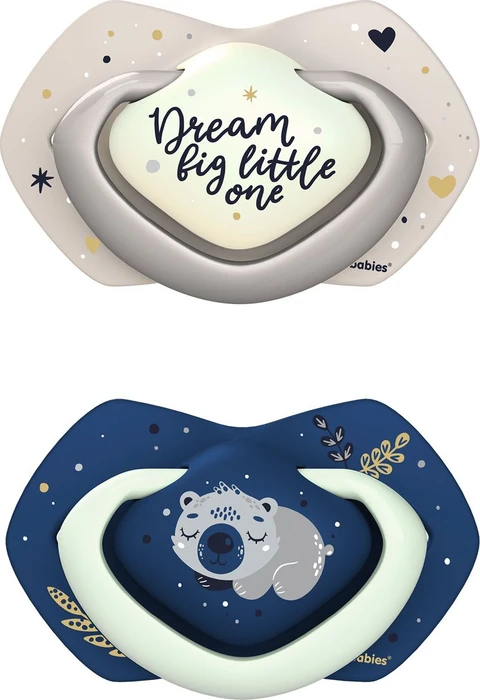 Canpol Babies Sleepy Koala Light touch Schnuller, 18+M, Silikon, blau/beige, 2 Stück