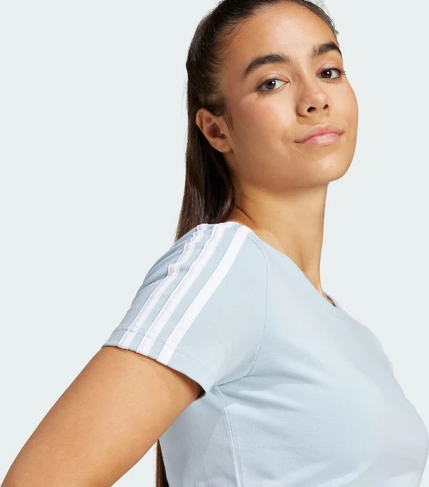 adidas Essentials 3-Streifen T-Shirt kurzarm wonder blue (Damen)