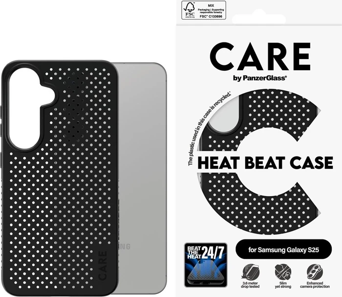 PanzerGlass Care Feature Heat Beat für Samsung Galaxy S25 schwarz
