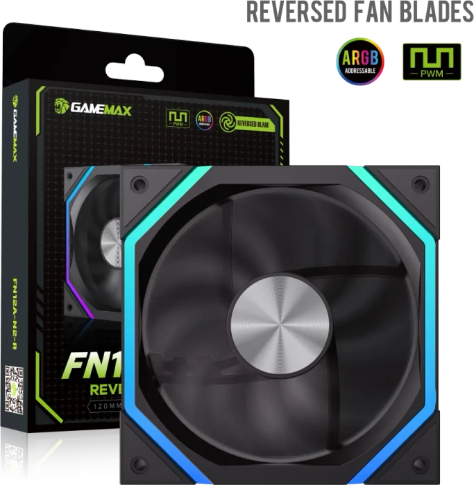 GameMax FN12A-N2-R, schwarz, 120mm