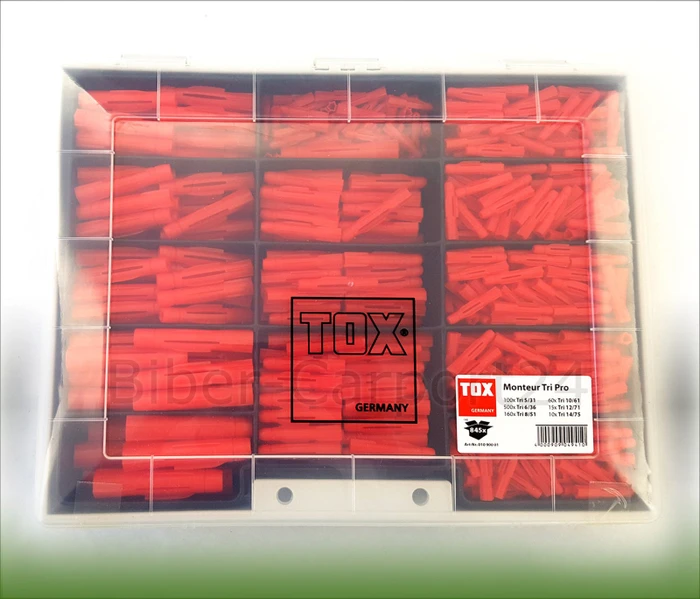 TOX Tri Pro Monteur Dübel-Sortiment inkl. Werkzeugbox, 845 Stück
