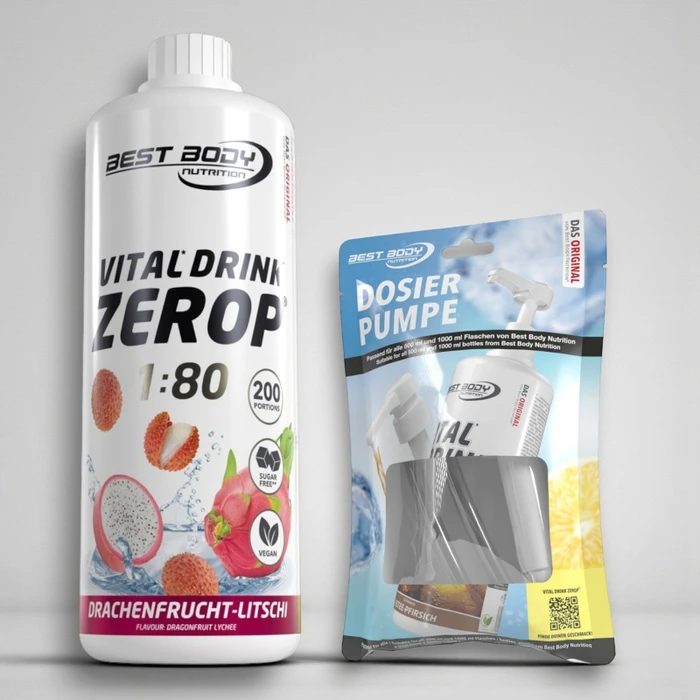 Best Body Nutrition Vital Drink Zerop Drachenfrucht Litschi 1l