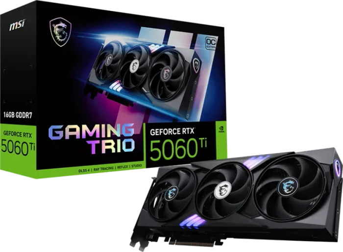 MSI GeForce RTX 5060 Ti 16G Gaming Trio OC, G506T-16GTC, 16GB GDDR7, HDMI, 3x DP