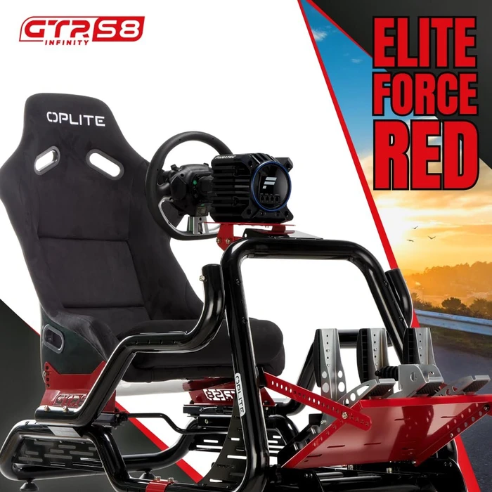 Oplite Cockpit GTR S8 Elite Force Red, schwarz/rot (OP-GTR-EFR(S8))