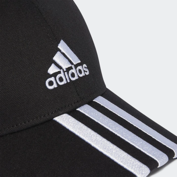 adidas 3-Streifen Cotton Twill Baseball Kappe schwarz/weiß