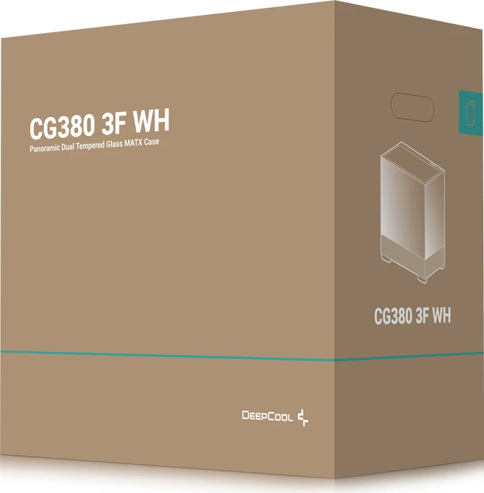 DeepCool CG380 3F WH, weiß, Glasfenster