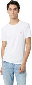 Guess Small Logo-Dreieck T-Shirt kurzarm weiß (Herren)