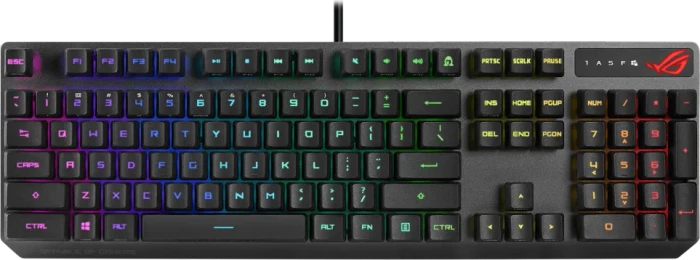 ASUS ROG RX PBT Doubleshot Keycap Set, Kunststoff (PBT), schwarz, 123 Tasten, ISO-UK, ANSI-US