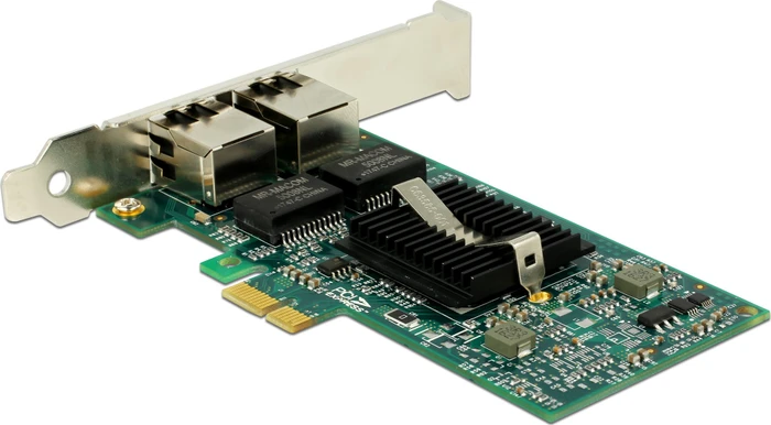 DeLOCK LAN-Adapter, 2x RJ-45, PCIe 2.0 x1