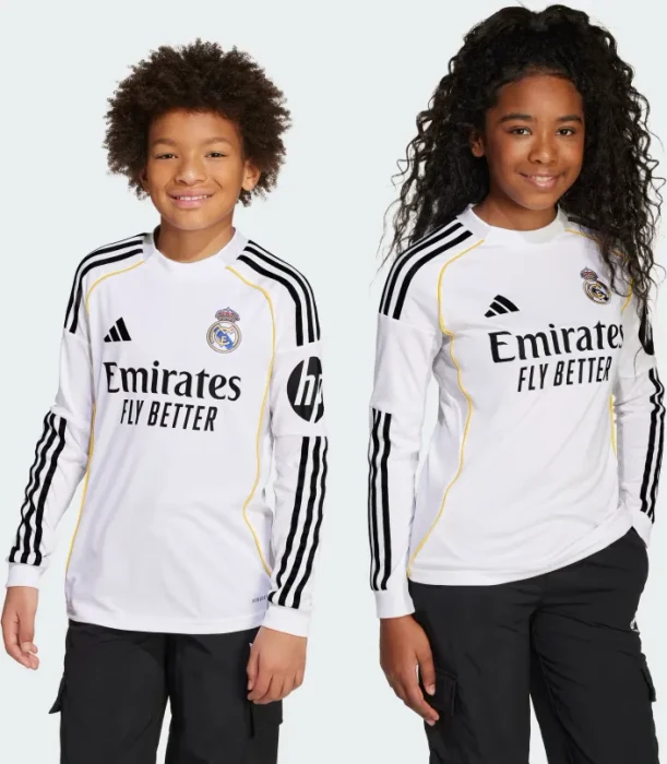adidas Real Madrid 2025/2026 Heimtrikot langarm (Junior)
