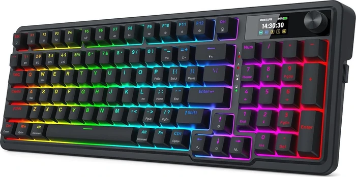 Redragon Galatin Pro K719 Wireless, schwarz, LEDs RGB, Outemu Red, USB/Bluetooth, US