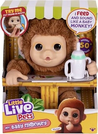 Moose Toys Little Live Pets My Baby Monkey Mango