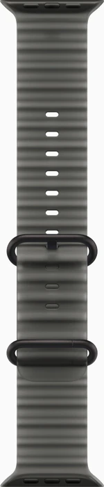 Apple Watch Ultra 4 schwarz mit Ocean Armband halbtransparentes schwarz