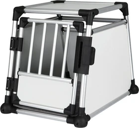 Trixie Transportbox Aluminium, mit Sicherheitsverschluss, M, silber