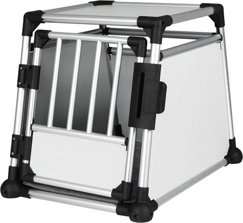 Trixie Transportbox Aluminium, mit Sicherheitsverschluss, M, silber