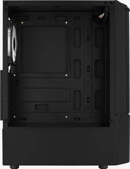 AeroCool Quantum Mesh [V3], schwarz, Lüfter LED RGB, Glasfenster