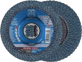 Pferd PFR 125-M Z 40 SGP CURVE STEELOX/X-LOCK Fächerschleifscheibe K40, 125mm, 10 Stück