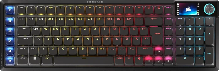 Corsair Vanguard Air 99 Wireless, schwarz, LEDs RGB, Corsair OPX Low-Profile, USB/Bluetooth, DE