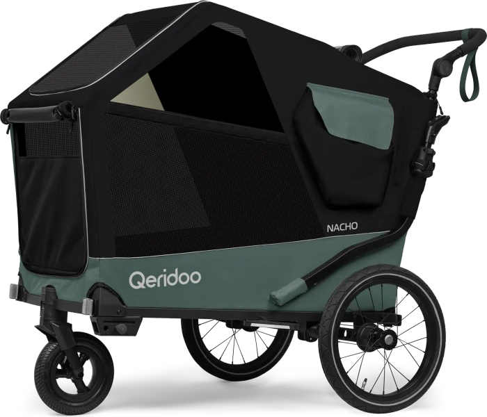 Qeridoo Nacho L Fahrradanhänger grün (Modell 2025)