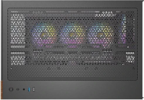 Antec CX800 Wood ARGB, schwarz/braun, Glasfenster