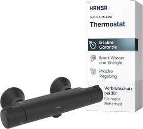Hansa HansaMicra Thermostat Brausearmatur mattschwarz