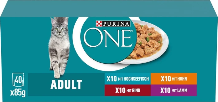 Purina One Adult Sorten-Mix, 3.40kg (40x 85g)