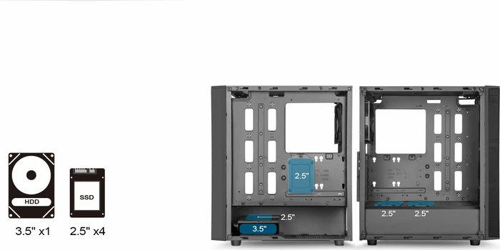 SilverStone Fara R1, schwarz, Glasfenster