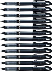 Pentel EnerGel Tradio Black BLN115A Gelroller schwarz, 12er-Pack