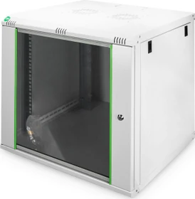 Digitus Professional Dynamic Basic Serie Wandschrank 12HE, montiert, Sicherheitsglastür, IP20, RAL 7035, 600mm tief