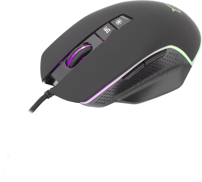 White Shark Gareth Black Gaming Mouse, schwarz, USB