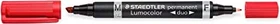 Staedtler Lumocolor duo 348 permanent rot, 10er-Pack