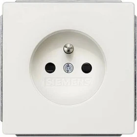 Siemens DELTA style Steckdose mit Mittenschutzkontakt 2-polig, platinmetallic