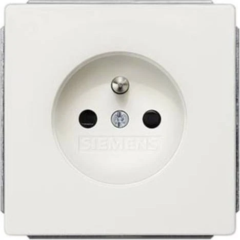 Siemens DELTA style Steckdose mit Mittenschutzkontakt 2-polig, platinmetallic