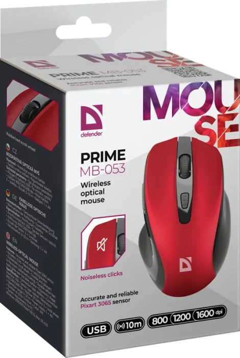 Defender Prime MB-053 Wireless Optical Mouse rot, USB