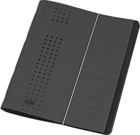 Elba Chic Fächermappe, 12 Fächer, A4, anthrazit, 5er-Pack