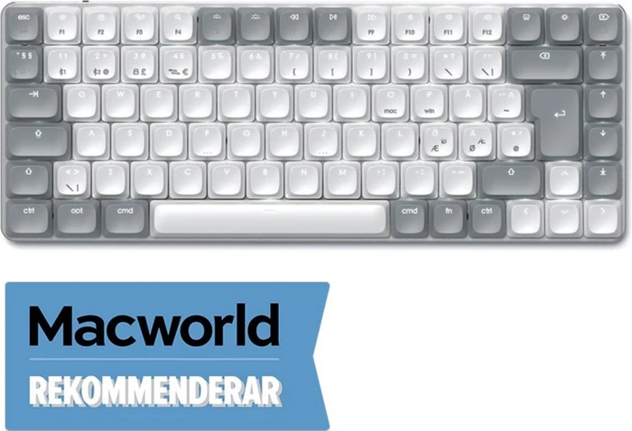 Satechi SM1 Slim Mechanical Backlit BT Keyboard, Light, weiß/grau, low-profile BROWN Switches, USB/Bluetooth, ND