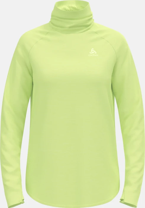 Odlo Run Easy Warm Laufshirt langarm shadow lime melange (Damen)
