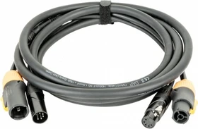 DAP Audio FP23 Hybrid Cable - Power Pro True & 5-pin XLR, 1.5m schwarz