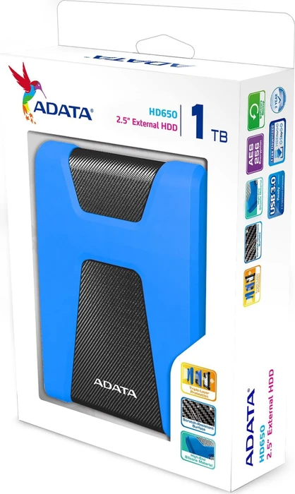 ADATA HD650, blau, 2TB, USB 3.0 Micro-B