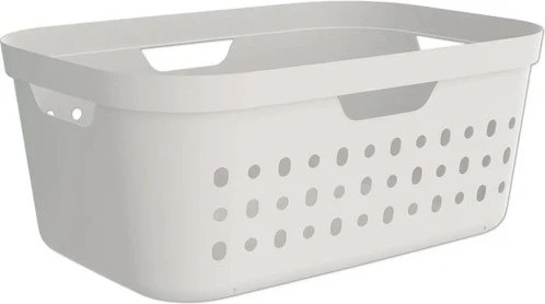 Rotho Jona 39l Wäschekorb mistletoe weiß