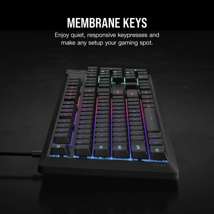 Corsair Gaming K55 CORE RGB, schwarz, USB, US