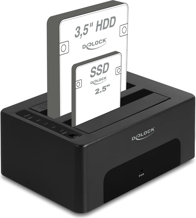 DeLOCK USB Dual Docking Station, SATA 6Gb/s, USB-B 3.0 [Buchse]