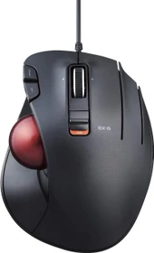 Elecom EX-G M-XT2URBK-G Wired Trackball schwarz/rote Kugel, Rechtshänder, USB-A