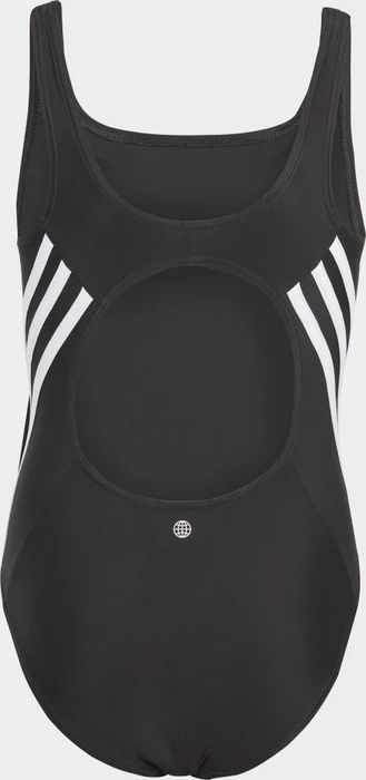 adidas 3-Streifen Badeanzug schwarz/weiß (Junior)