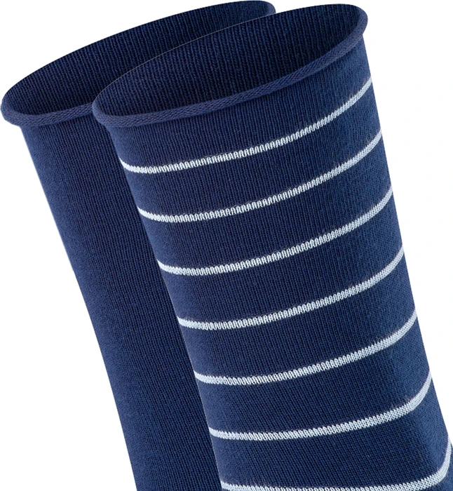 Falke Happy Stripe Socken royal blue, 2 Paare (Damen)
